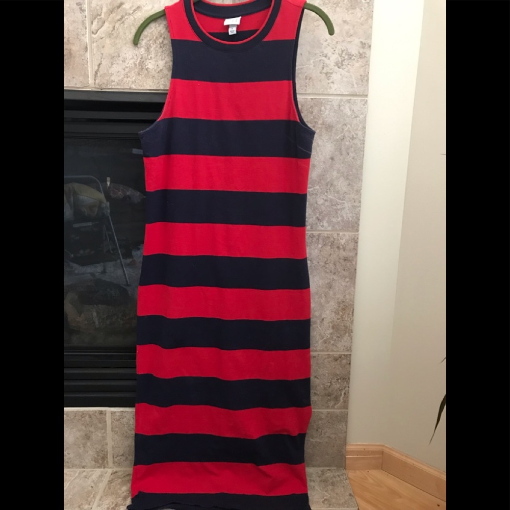 Fitted red/blue dress